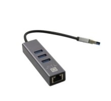 5bites UA3-45-11BK Кабель-адаптер USB3.0 / 3*USB3.0 / RJ45 1G / AL / GREY