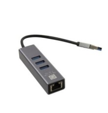 5bites UA3-45-11BK Кабель-адаптер USB3.0 / 3*USB3.0 / RJ45 1G / AL / GREY