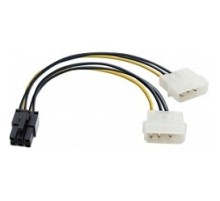 Exegate EX138937RUS Переходник питания PCI-Express 6pin (от 2х разъемов Molex (IDE) блока питания), 15см Exegate