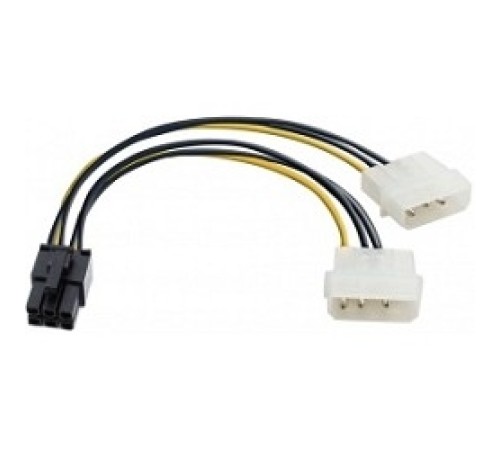 Exegate EX138937RUS Переходник питания PCI-Express 6pin (от 2х разъемов Molex (IDE) блока питания), 15см Exegate