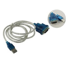 ORIENT Кабель-адаптер  USS-112, USB Am to RS232 DB9M (WCH CH340, поддержка Win 8.x/10), длина 1.2м, крепеж разъема - гайки