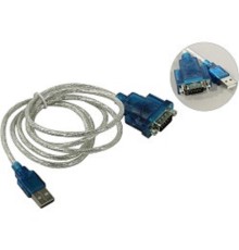 ORIENT Кабель-адаптер  USS-112, USB Am to RS232 DB9M (WCH CH340, поддержка Win 8.x/10), длина 1.2м, крепеж разъема - гайки