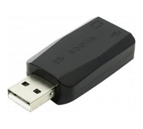 ORIENT Адаптер AU-01N, USB to Audio, 2 x jack 3.5 mm для подключения гарнитуры к порту USB, черный