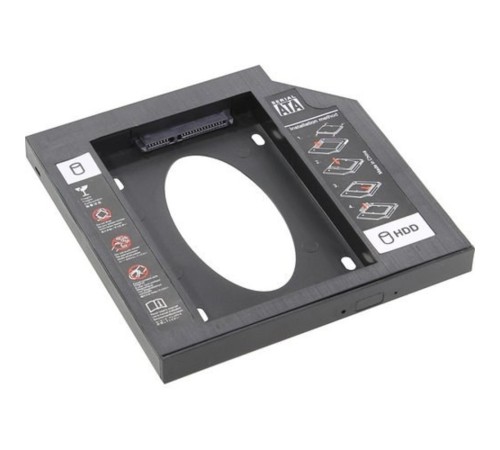 ORIENT UHD-2SC12PL, Шасси для 2.5" SATA HDD для установки в SATA отсек оптического привода ноутбука 12.7 мм, пластик (30843)