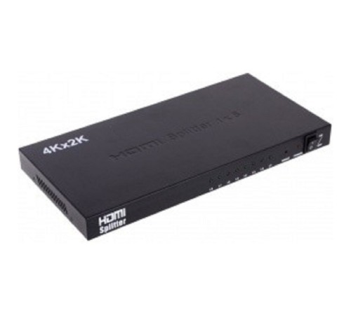 ORIENT HDMI 4K Splitter HSP0108H, 1->8, HDMI 1.4/3D, UHDTV 4K(3840x2160)/HDTV1080p/1080i/720p, HDCP1.2, внешний БП 5В/3A, метал.корпус (29987)