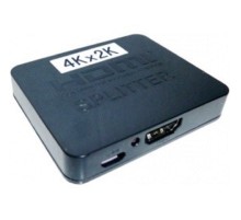 ORIENT HDMI 4K Splitter HSP0102HL, 1->2, HDMI 1.4/3D, UHDTV 4K(3840x2160)/HDTV1080p/1080i/720p, HDCP1.2, питание от USB, пластик.корпус (30103)