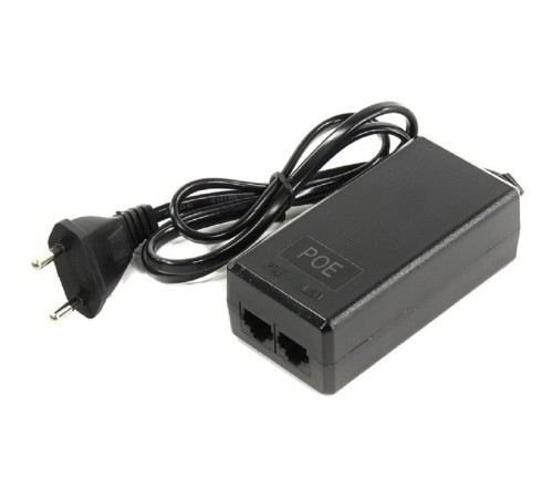 ORIENT SAP-C48POE, PoE инжектор питания 24 Вт, AC 100-240V/ DC 48V, 0.5A, вход: RJ45 LAN 10/100, выход: RJ45 PoE тип B (4/5+,7/8-), совместим с оборудованием PoE IEEE 802.3af, длина кабеля 0.9 м