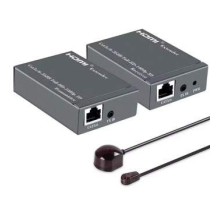 ORIENT VE045IR, HDMI extender (Tx+Rx), активный удлинитель до 60 м по витой паре Cat5e/6, HDMI 1.4а, 1080p@60Hz/3D, HDCP, доп. вых. HDMI, передача ИК сиг. упр.( IR-TX/Rx в компл), БП 5В/1А (31323)