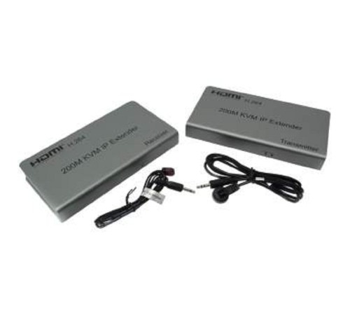 ORIENT VE052, HDMI KVM IP extender, HDMI+USB удлинитель до 200 м по витой паре Cat5e/6, HDMI 1.3, 1080p@60Hz, HDCP, (исп.TCP/IP про-л, код-а H.264, битрейт 8Mbps) пит. от вн. БП 5В/2А, (31069)