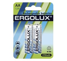 Ergolux AA-2700mAh Ni-Mh BL-2 (NHAA2700BL2, аккумулятор,1.2В)  (2 шт. в уп-ке)