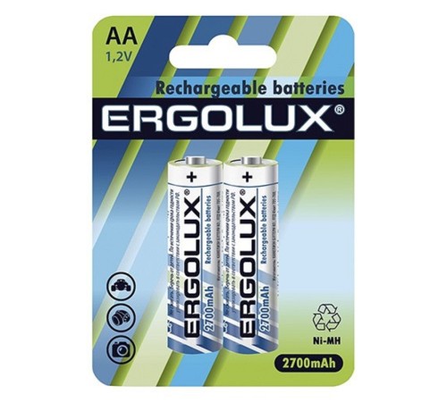 Ergolux AA-2700mAh Ni-Mh BL-2 (NHAA2700BL2, аккумулятор,1.2В) (2 шт. в уп-ке) Ergolux AA-2700mAh Ni-Mh BL-2 (NHAA2700BL2, аккумулятор,1.2В) (2 шт. в уп-ке)