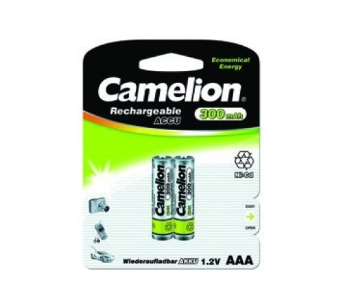 Camelion AAA- 300mAh Ni-Cd BL-2 (NC-AAA300BP2, аккумулятор,1.2В) (2 шт. в уп-ке) Camelion AAA- 300mAh Ni-Cd BL-2 (NC-AAA300BP2, аккумулятор,1.2В) (2 шт. в уп-ке)