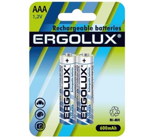 Ergolux AAA-600mAh Ni-Mh BL-2 (NHAAA600BL2, аккумулятор,1.2В) (2 шт. в уп-ке) Ergolux AAA-600mAh Ni-Mh BL-2 (NHAAA600BL2, аккумулятор,1.2В) (2 шт. в уп-ке)