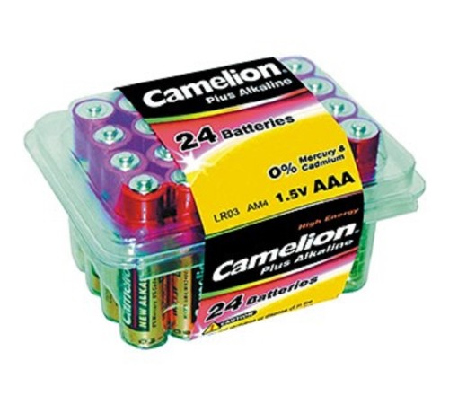 Camelion  LR03 Plus Alkaline PB-24 (LR03-PB24, батарейка,1.5В) (24 шт. в уп-ке)
