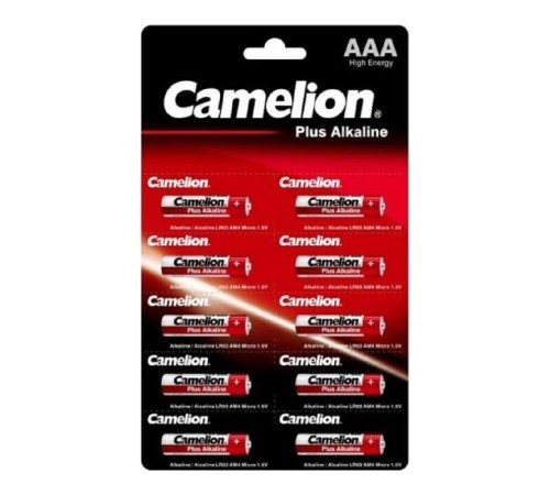 Camelion Plus Alkaline BL1x10  LR03 отрывные (LR03-BP1x10P, батарейка,1.5В) (10 шт. в уп-ке)