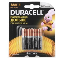 DURACELL LR03-4BL BASIC CN (48/192/29184) (AAA MN2400) (4 шт в уп-ке)