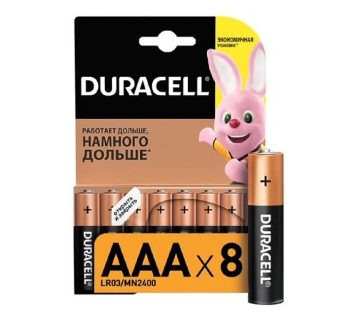DURACELL LR03-8BL BASIC AAA (MN2400) (8 шт. в уп-ке) DURACELL LR03-8BL BASIC AAA (MN2400) (8 шт. в уп-ке)