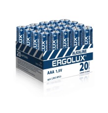 Ergolux.. LR03 Alkaline BP20 ( LR03 BP20, батарейка,1.5В)(20 шт. в уп-ке)
