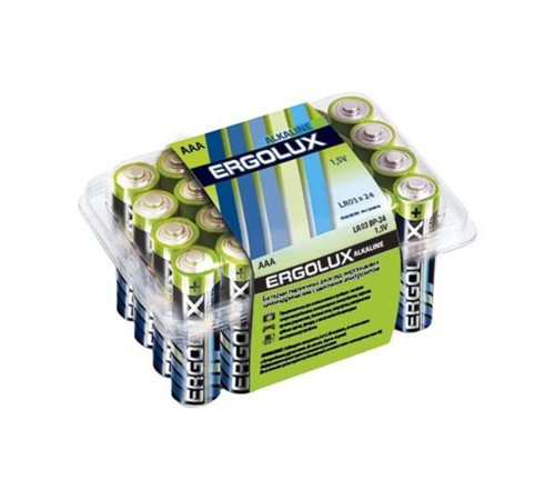 NEW Ergolux  LR03 Alkaline BP-24 (LR03 BP-24, батарейка,1.5В)  (24 шт. в уп-ке)