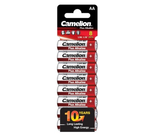 Camelion Plus Alkaline SP8 LR6 (LR6-SP8, батарейка,1.5В)(8 шт. в уп-ке) Camelion Plus Alkaline SP8 LR6 (LR6-SP8, батарейка,1.5В)(8 шт. в уп-ке)