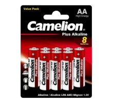 Camelion Plus Alkaline BL8 LR6 (LR6-BP5+3, батарейка,1.5В) (8 шт. в уп-ке)