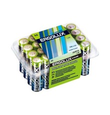 NEW Ergolux  LR6 Alkaline BP-24 (LR6 BP-24, батарейка,1.5В) (24 шт. в уп-ке)