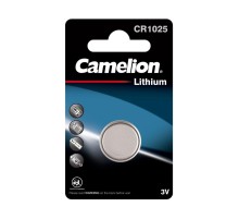 Camelion CR1025 BL-1 (CR1025-BP1, батарейка литиевая,3V)