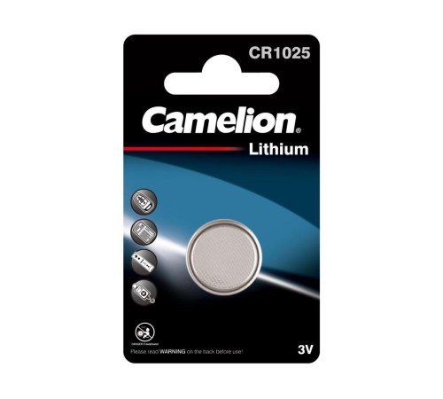 Camelion CR1025 BL-1 (CR1025-BP1, батарейка литиевая,3V) Camelion CR1025 BL-1 (CR1025-BP1, батарейка литиевая,3V)