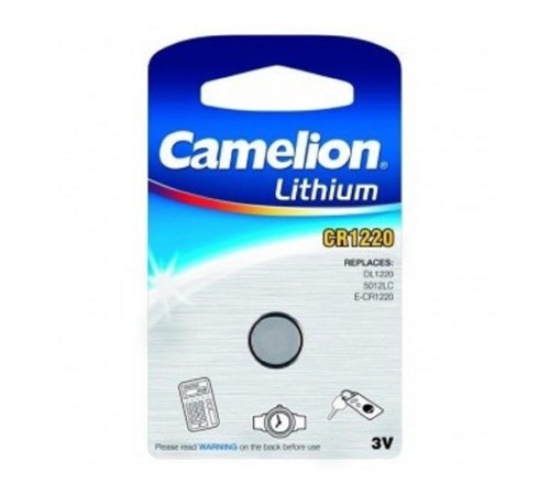 Camelion CR1220 BL-1 (CR1220-BP1, батарейка литиевая,3V) (1 шт. в уп-ке) Camelion CR1220 BL-1 (CR1220-BP1, батарейка литиевая,3V) (1 шт. в уп-ке)