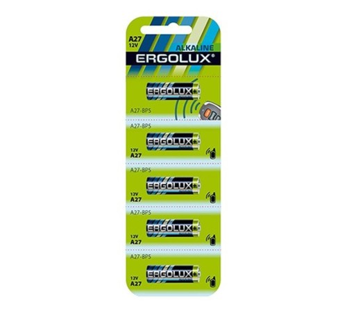Ergolux LR27A BL-5 (A27-BP5, батарейка,12В) (5 шт. в уп-ке) Ergolux LR27A BL-5 (A27-BP5, батарейка,12В) (5 шт. в уп-ке)