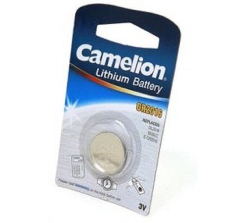 Camelion CR2016 BL-1 (CR2016-BP1, батарейка литиевая,3V) (1 шт. в уп-ке)