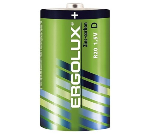 Ergolux R20 SR2 (R20SR2, батарейка,1.5В) (2 шт. в уп-ке) Ergolux R20 SR2 (R20SR2, батарейка,1.5В) (2 шт. в уп-ке)