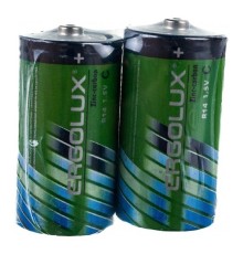 Ergolux R14  SR2 (R14SR2, батарейка,1.5В)(2 шт. в уп-ке)