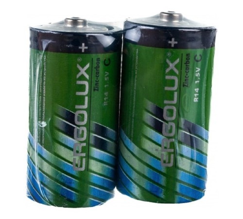 Ergolux R14 SR2 (R14SR2, батарейка,1.5В)(2 шт. в уп-ке) Ergolux R14 SR2 (R14SR2, батарейка,1.5В)(2 шт. в уп-ке)