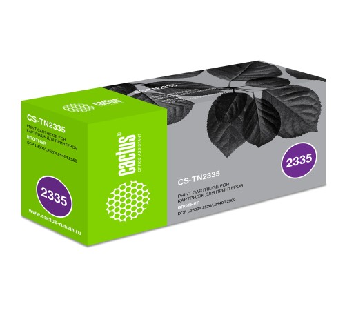 Картридж лазерный Cactus CS-TN2335 TN-2335 черный (1200стр.) для Brother DCP L2500/L2520/L2540/L2560