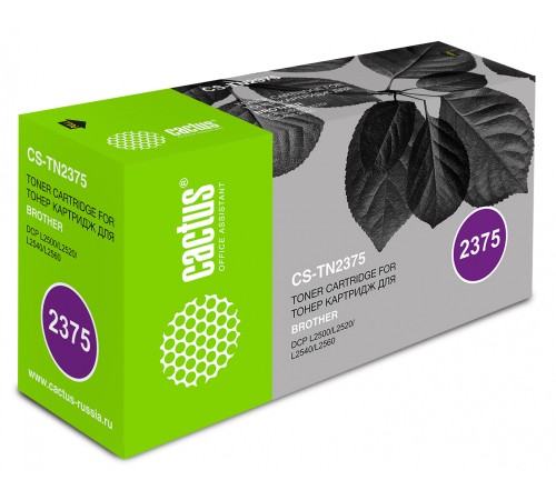 Картридж лазерный Cactus CS-TN2375 TN-2375 черный (2600стр.) для Brother DCP L2500/L2520/L2540/L2560