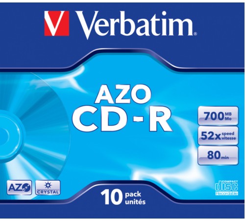 Диск CD-R Verbatim 700Mb 52x DataLife+ Jewel Case (10шт) Диск CD-R Verbatim 700Mb 52x DataLife+ Jewel Case (10шт)