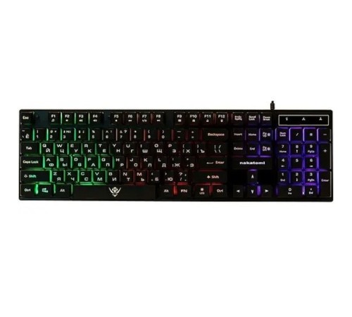 Клавиатура KG-23U BLACK Nakatomi Gaming - игровая с RGB-подсветкой, USB, черная