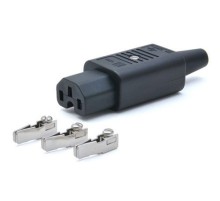 Вилка Lanmaster LAN-IEC-320-C13 (упак.:1шт) 1м черный