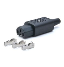 Вилка Lanmaster LAN-IEC-320-C13 (упак.:1шт) 1м черный