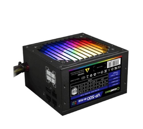 GameMax Блок питания ATX 500W VP-500-RGB-MODULAR 80+, Ultra quiet GameMax Блок питания ATX 500W VP-500-RGB-MODULAR 80+, Ultra quiet