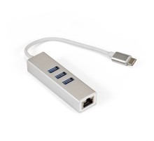 ExeGate EX294188RUS Кабель-адаптер ExeGate EXE-77C-45 (USB3.0 Type C --> 3xUSB3.0 + 1xRJ45 UTP 1000Mbps RLT8153)