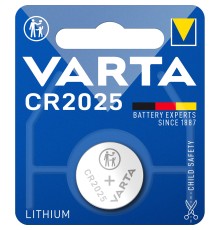 Батарейка Varta ELECTRONICS CR2025 BL1 Lithium 3V (6025) (1/10/100) Varta PRIMARY LITHIUM CR2025 (06025101401)