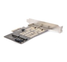 Переходник-конвертер AgeStar AS-MC02 для M.2 SATA SSD+M.2 NVME в PCIe 3.0