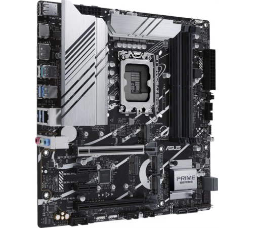 Материнская плата ASUS PRIME Z790M-PLUS, LGA1700, Z790, 4*DDR5, HDMI+DVI+DP, CrossFireX, SATA3 + RAID, Audio, Gb LAN, USB 3.2, USB 2.0, COM*1 header (w/o cable), mATX ; 90MB1E70-M0EAY0 (PRIME Z790M-PLUS)