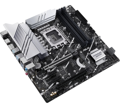 Материнская плата ASUS PRIME Z790M-PLUS, LGA1700, Z790, 4*DDR5, HDMI+DVI+DP, CrossFireX, SATA3 + RAID, Audio, Gb LAN, USB 3.2, USB 2.0, COM*1 header (w/o cable), mATX ; 90MB1E70-M0EAY0 (PRIME Z790M-PLUS)