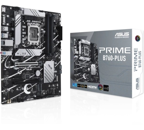 Материнская плата ASUS PRIME B760-PLUS, LGA1700, B760, 4*DDR5, HDMI+DP+VGA, 4xSATA3 + RAID, M2, Audio, Gb LAN, USB 3.2, USB 2.0, ATX; 90MB1EF0-M0EAY0 (PRIME B760-PLUS)