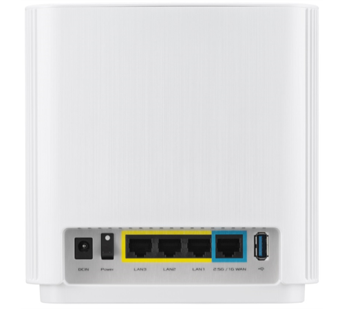 Роутер ASUS XT9 (W-1-PK)//1 access point, 802.11b/g/n/ac/ax, до 574 + 4804Mbps, 2,4 + 5 gGz, white ; 90IG0740-MO3B60 (XT9 (W-1-PK))