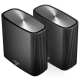 Роутер ASUS XT9(B-2-PK)//2 access point, 802.11b/g/n/ac/ax, до 574 + 4804Mbps, 2,4 + 5 gGz, black ; 90IG0740-MO3B30 (XT9(B-2-PK))