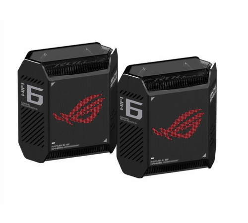 Роутер ASUS ROG GT6(B-2-PK)//2 access point /802.11ax, 574 + 4804Mbps, 2,4 + 5 gGz, black ; 90IG07F0-MU9A20 (GT6(B-2-PK))